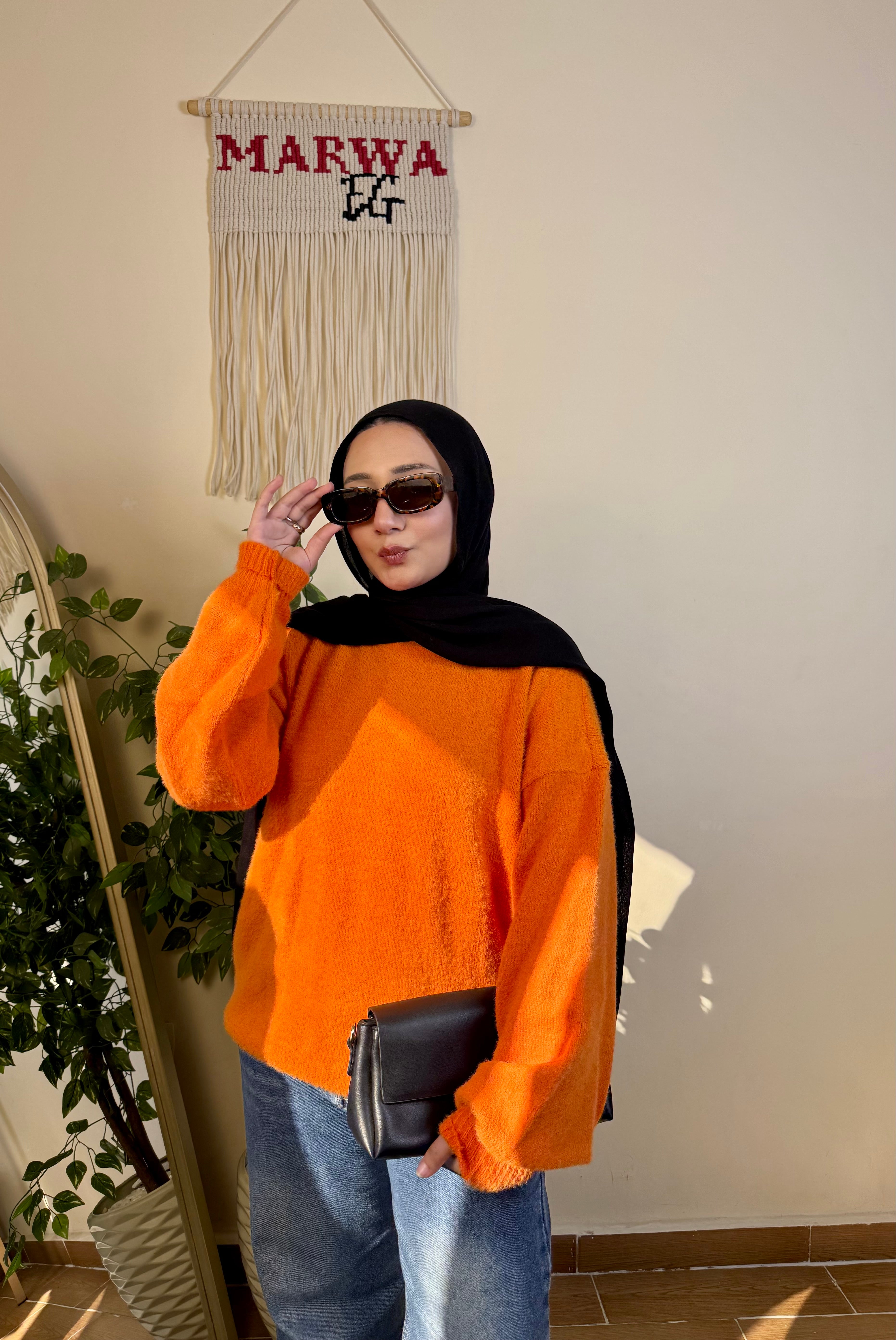 بلوفر موهير أوفر سايز