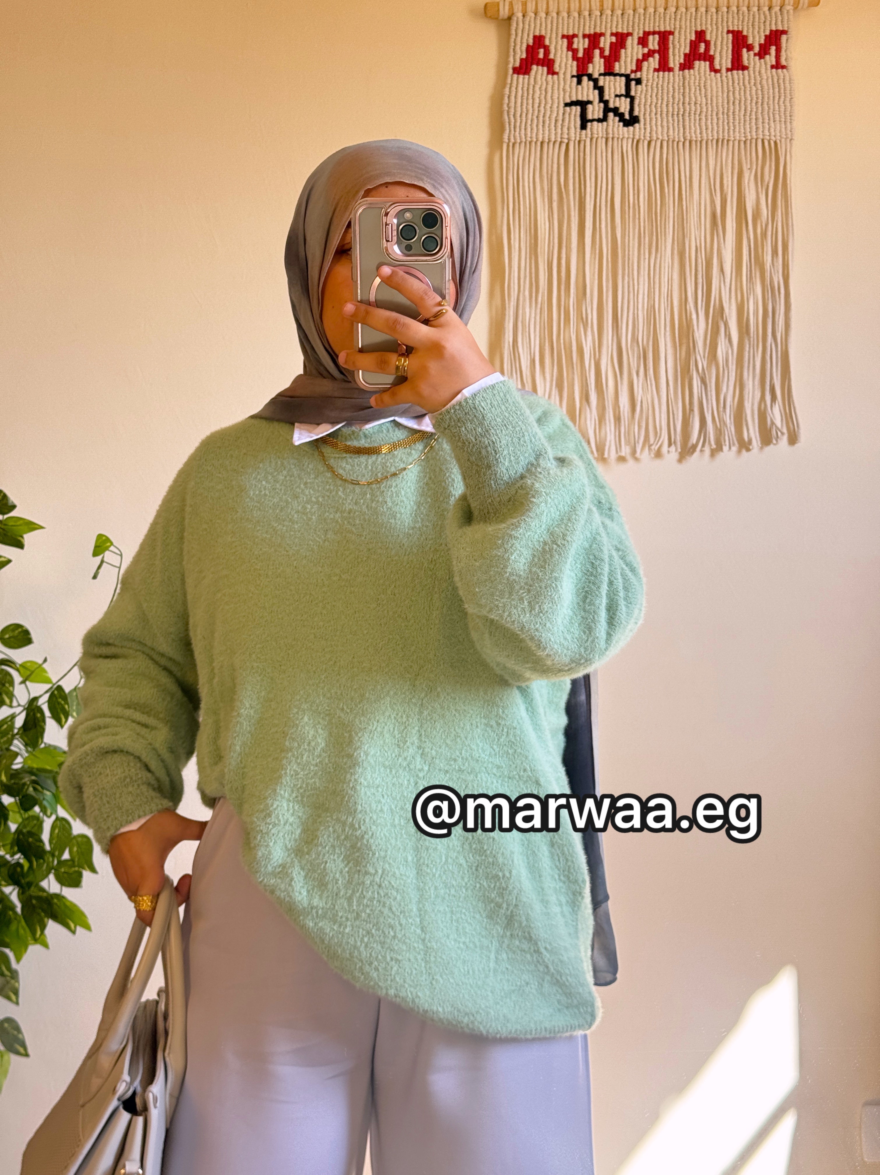 بلوفر موهير أوفر سايز