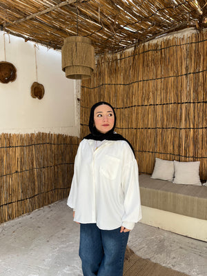 شميز اوفر سايز كتان
