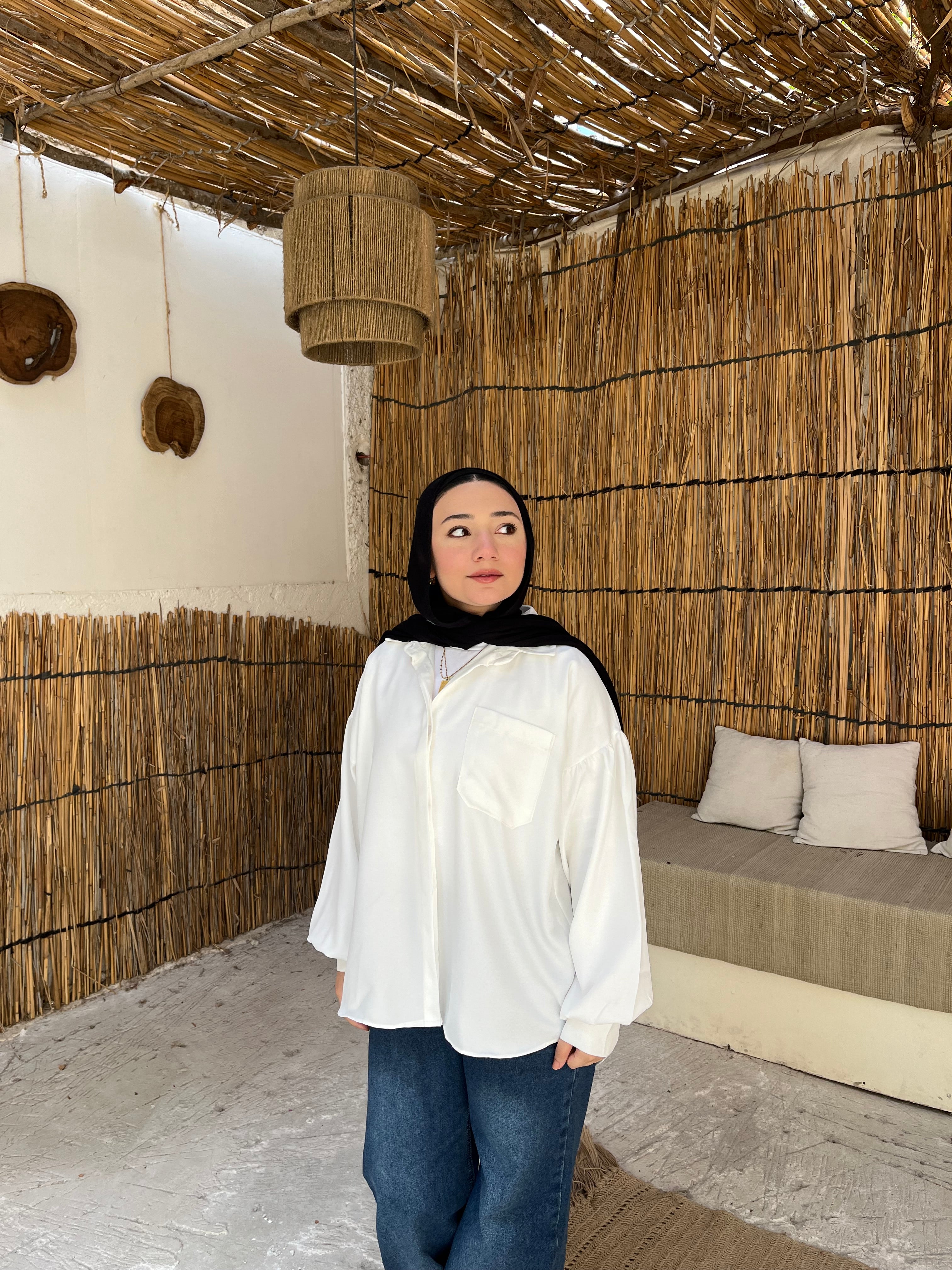 شميز اوفر سايز كتان