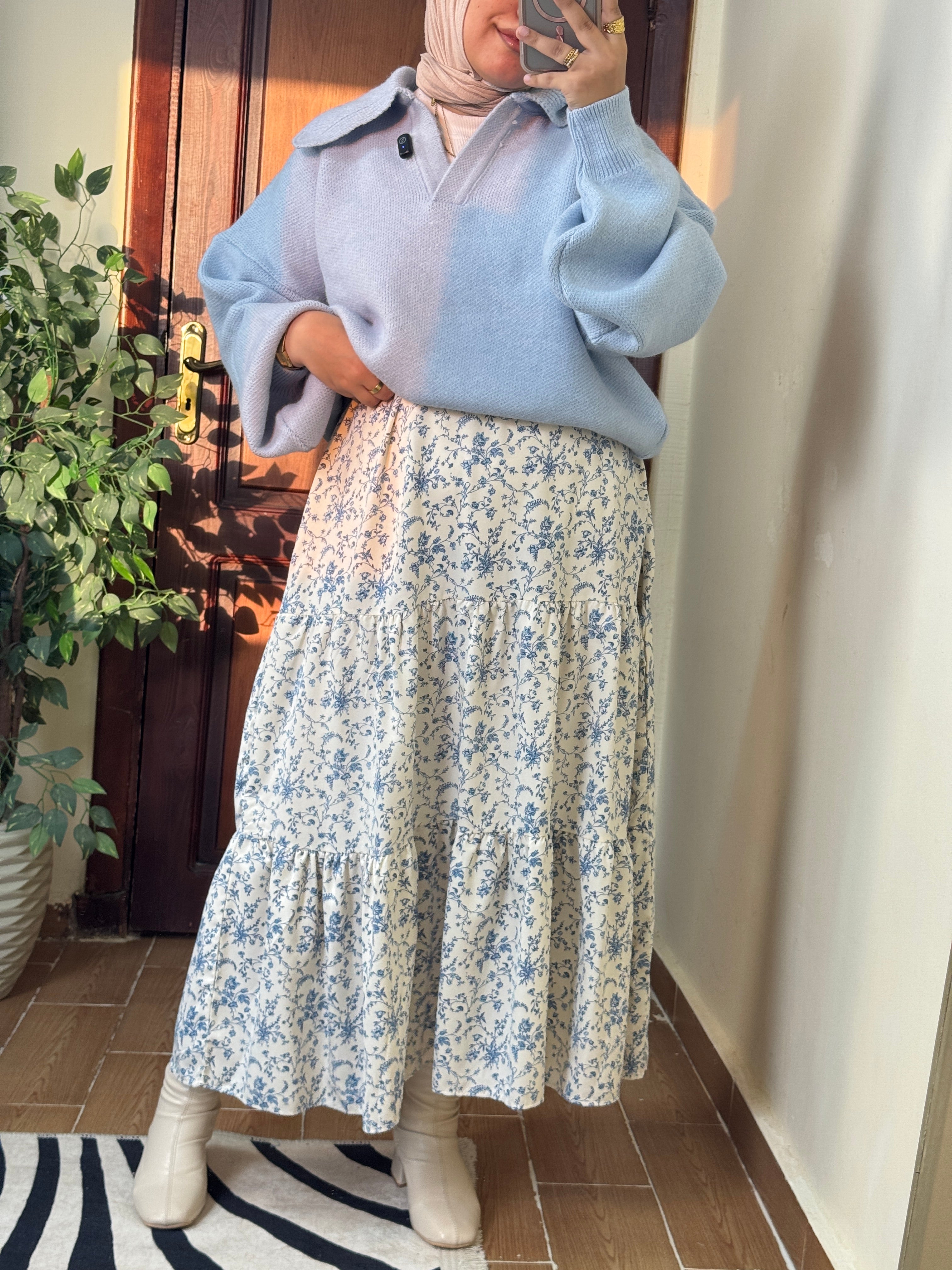 بلوفر بياقة صوف