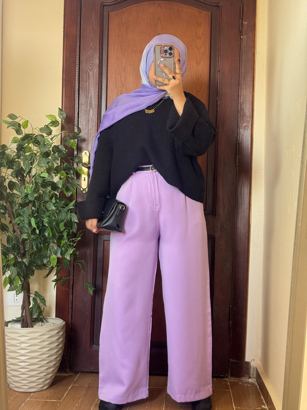 بنطلون وايد ليج