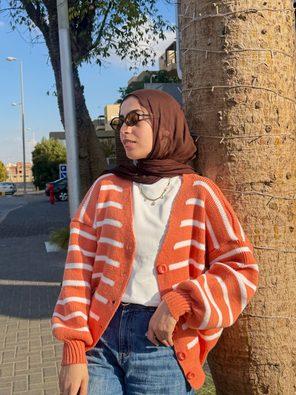 كارديجان صوف مخطط