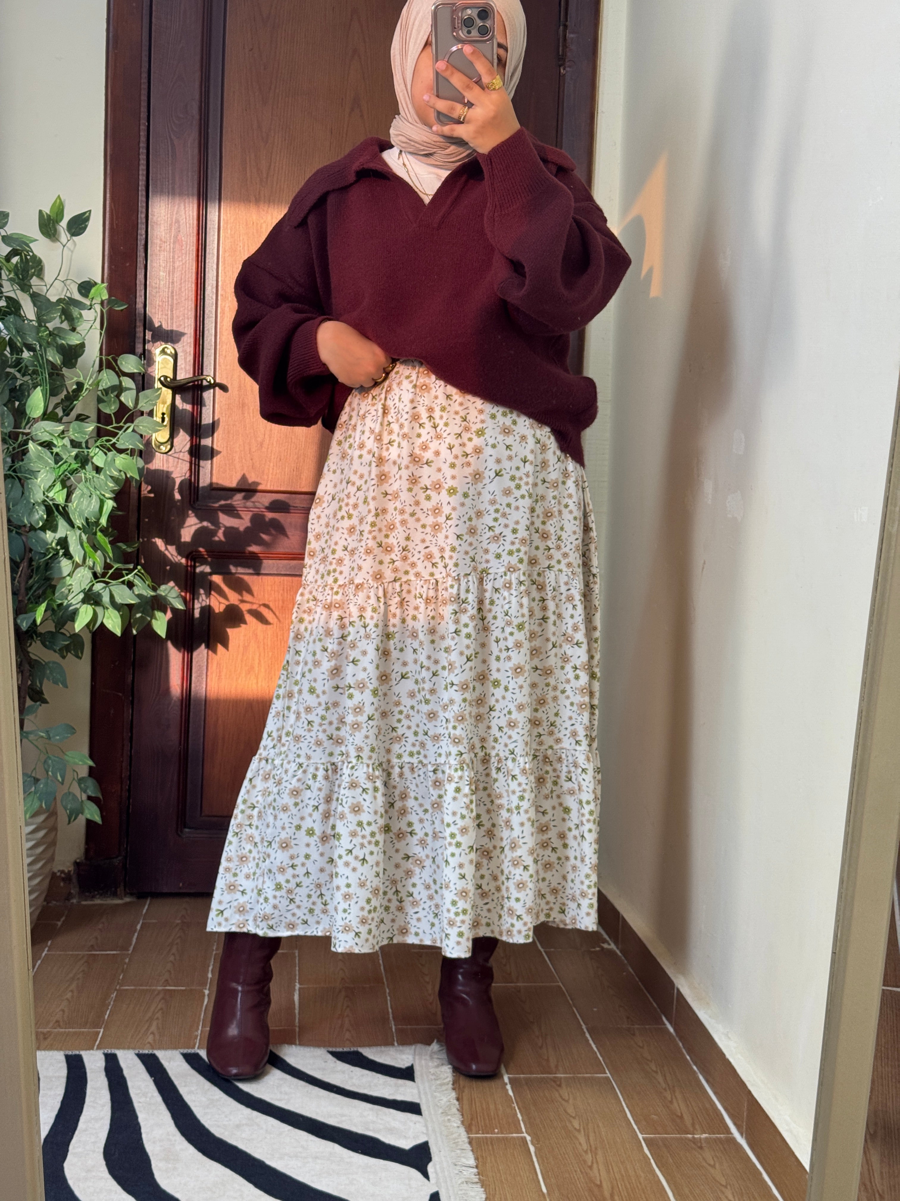 بلوفر بياقة صوف