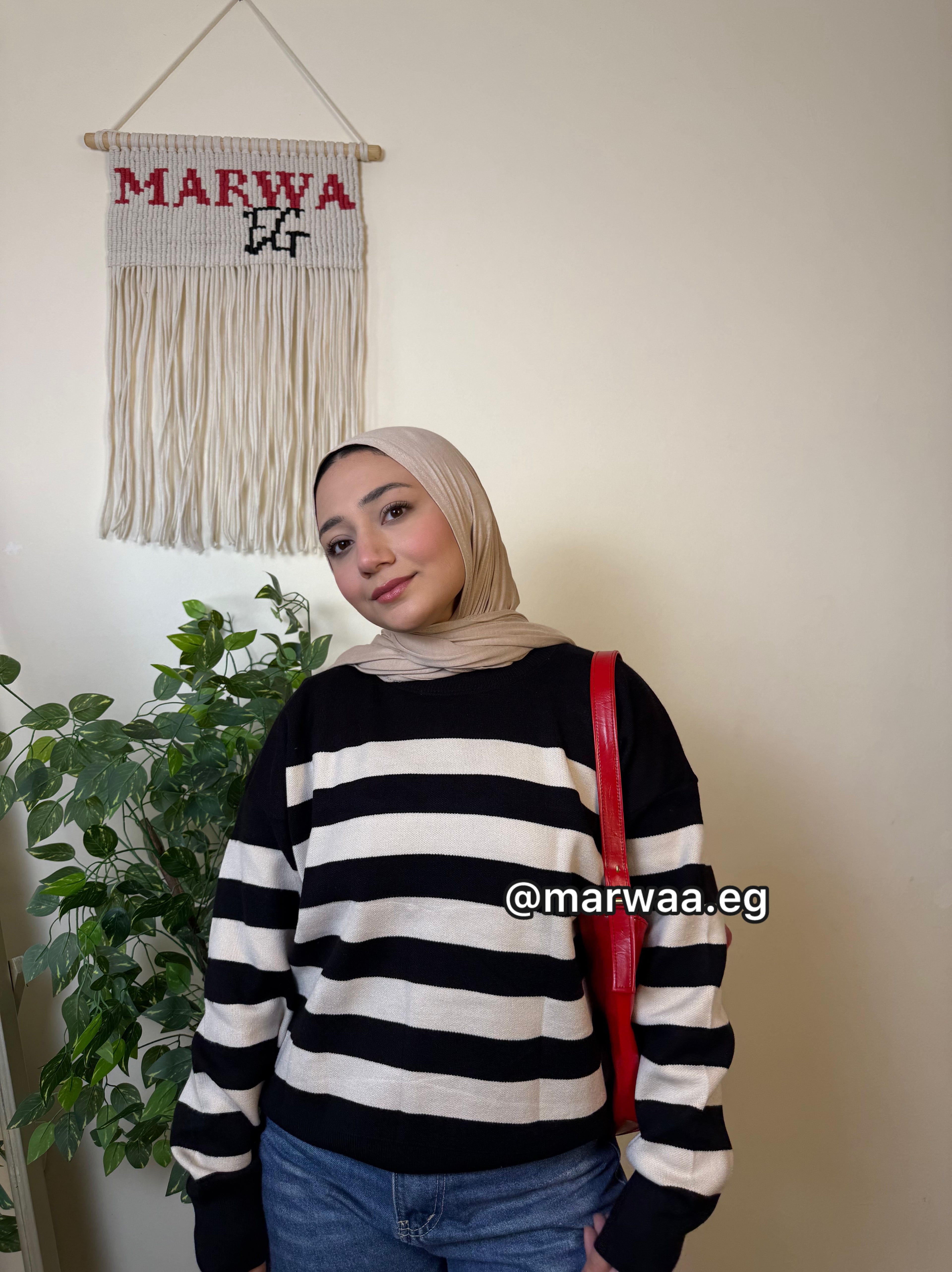 بلوفر اوفر سايز مخطط