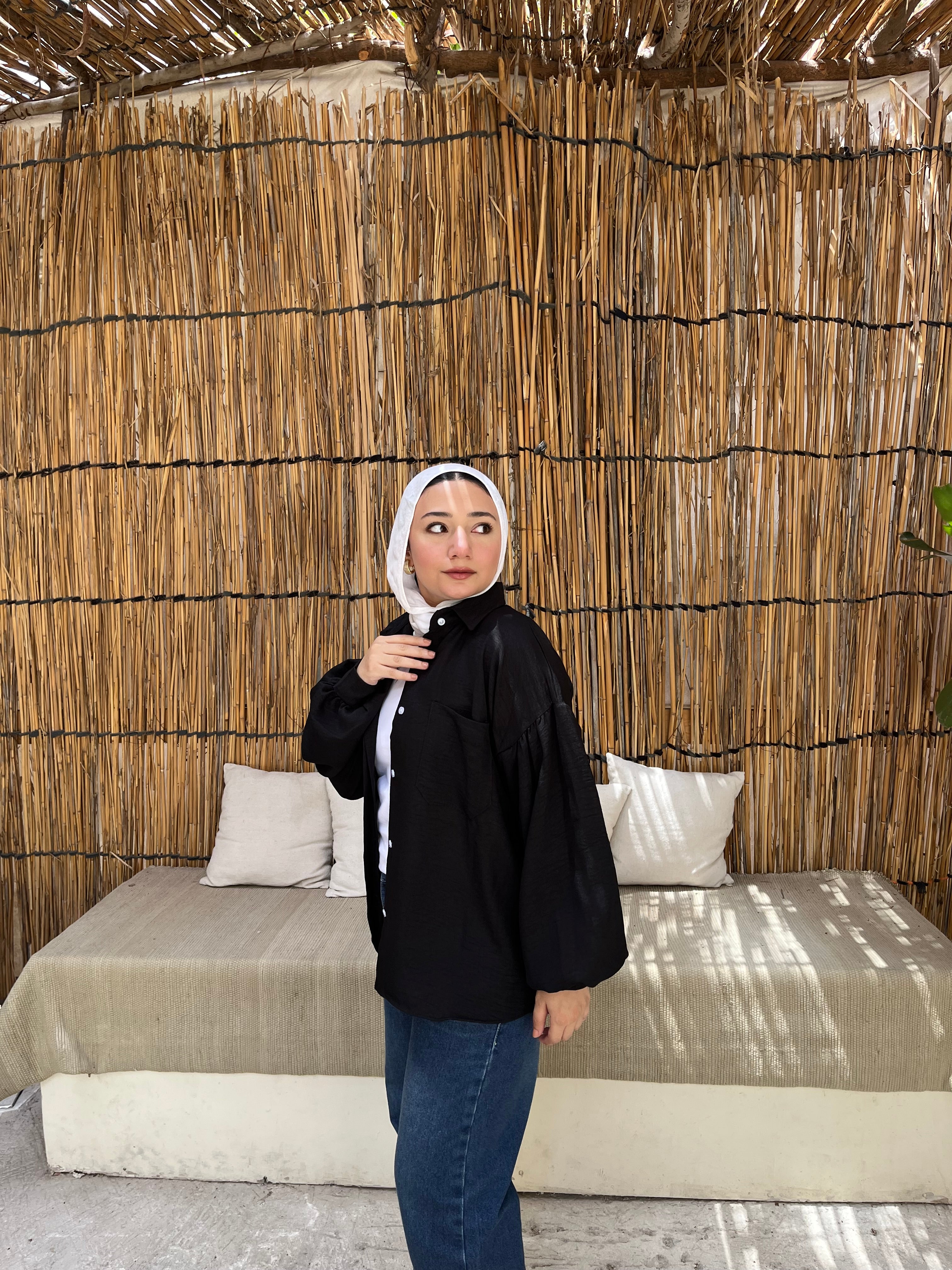 شميز اوفر سايز كتان