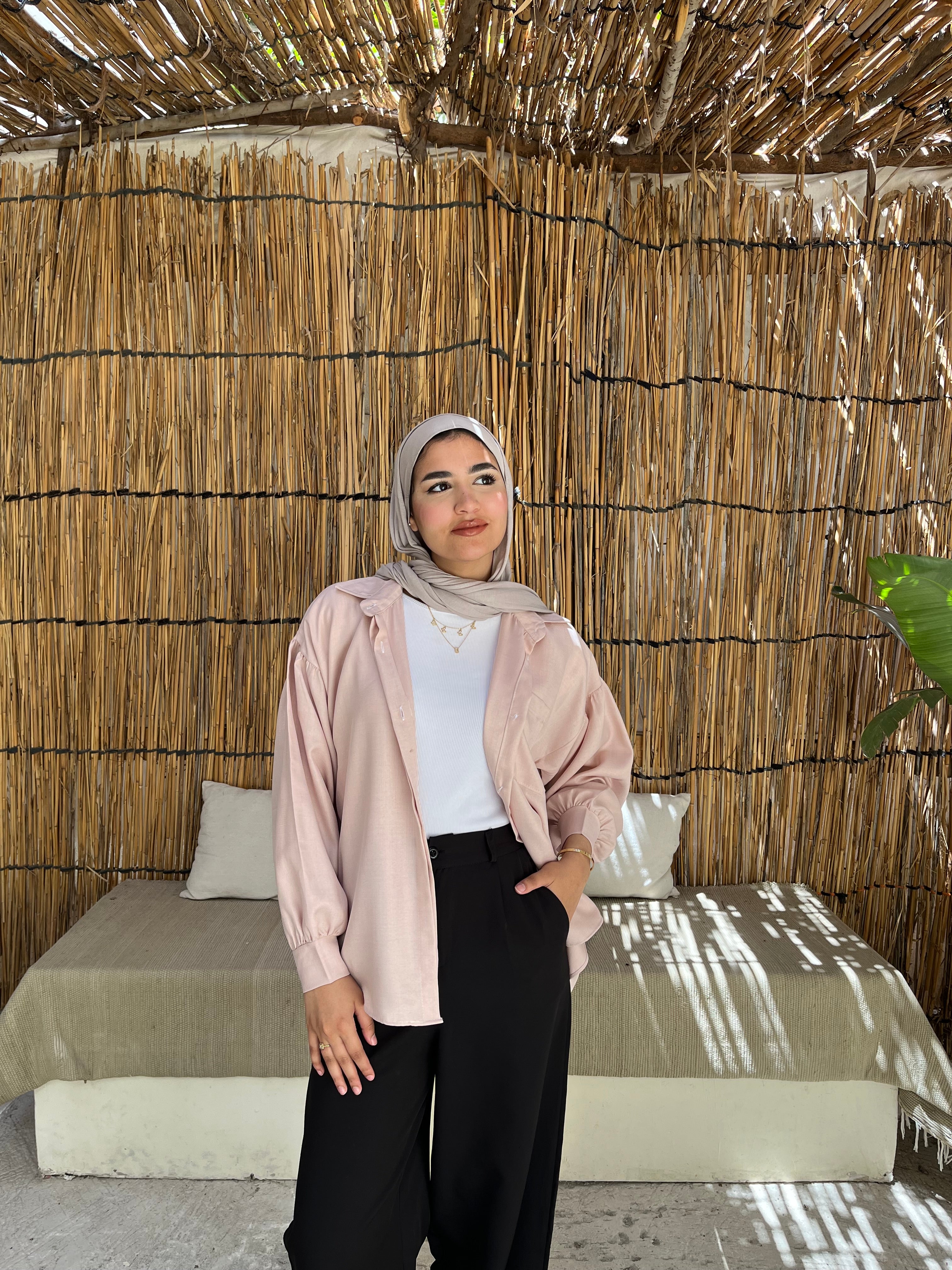 شميز اوفر سايز كتان